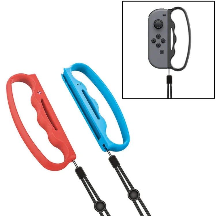 iPlay Boxgriff mit kleinem Griff und Tragegurt für Switch Joy-Con, Schwarz, Rot