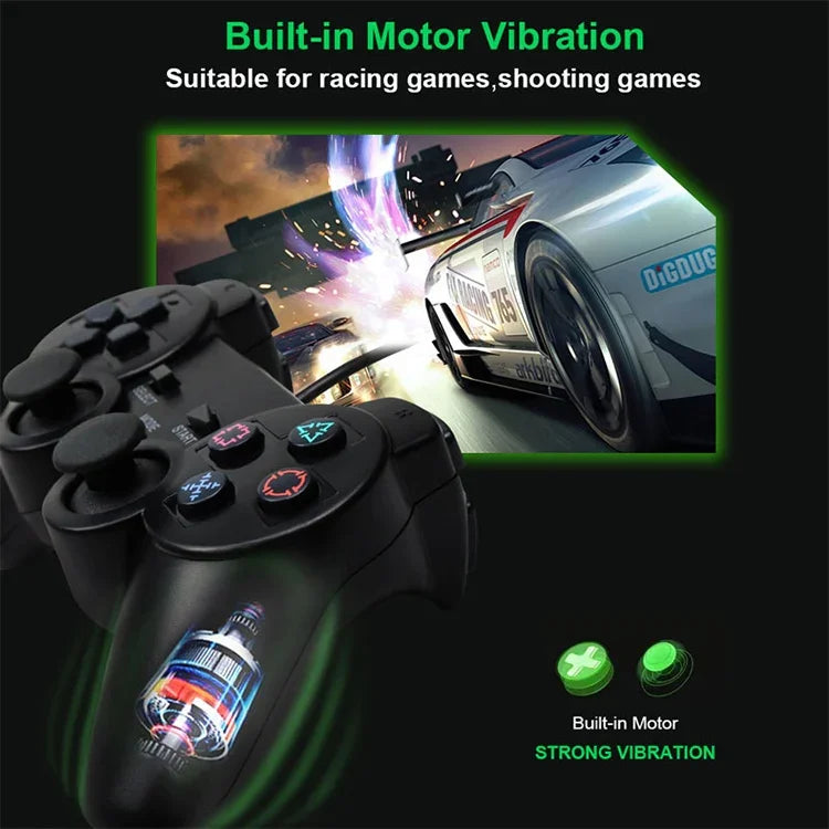 Doppel-Vibrations-Joypad, kabelgebundener Spielcontroller für PS2