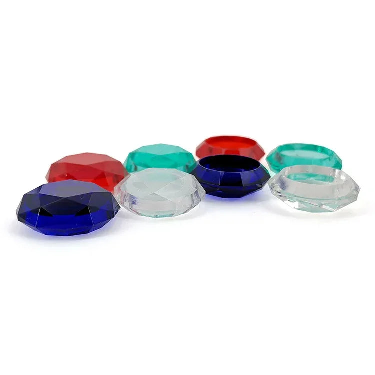 2 Stk. Diamond Texture Games Grip Kappen für PS5, Blau, Rot, Klarweiß, Grün