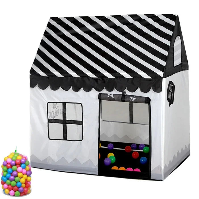 Haushalt Kinder Drucken Spielzelt Kleines Spielhaus, mit 50 Ozeanbällen, mit 50 Ozeanbällen (Schwarz Weiß), mit 50 Ozeanbällen (Rosa), mit 50 Ozeanbällen (Grün), mit 50 Ozeanbällen (Hellrosa)