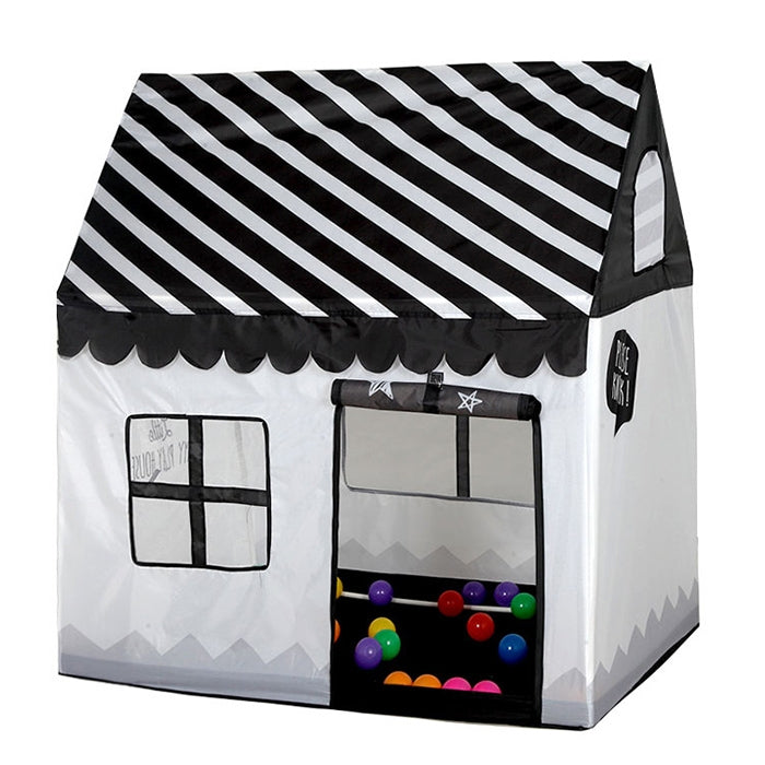 Haushaltskinder Drucken Spielzelt Kleines Spielhaus mit 50 Ozeanbällen & Matte, mit 50 Ozeanbällen & Matte (Schwarz Weiß), mit 50 Ozeanbällen & Matte (Rosa), mit 50 Ozeanbällen & Matte (Grün), mit 50 Ozeanbällen & Matte (Hellrosa)