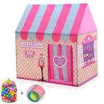 Haushaltskinder Drucken Spielzelt Kleines Spielhaus mit 50 Ozeanbällen & Matte, mit 50 Ozeanbällen & Matte (Schwarz Weiß), mit 50 Ozeanbällen & Matte (Rosa), mit 50 Ozeanbällen & Matte (Grün), mit 50 Ozeanbällen & Matte (Hellrosa)