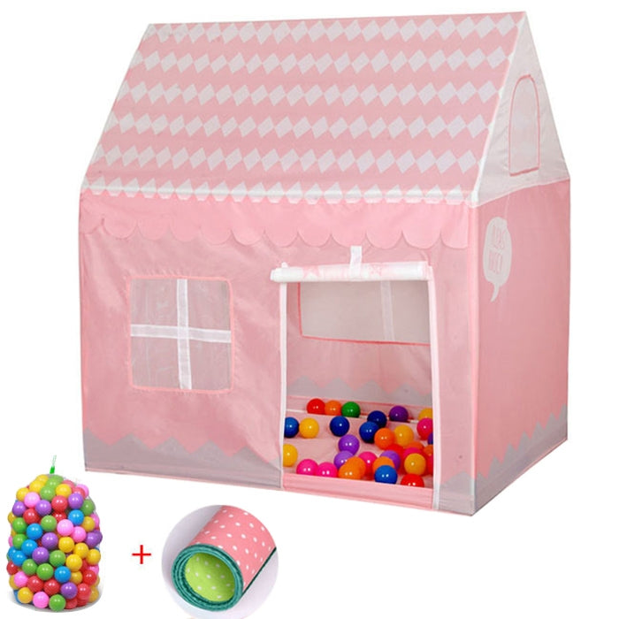 Haushaltskinder Drucken Spielzelt Kleines Spielhaus mit 50 Ozeanbällen & Matte, mit 50 Ozeanbällen & Matte (Schwarz Weiß), mit 50 Ozeanbällen & Matte (Rosa), mit 50 Ozeanbällen & Matte (Grün), mit 50 Ozeanbällen & Matte (Hellrosa)