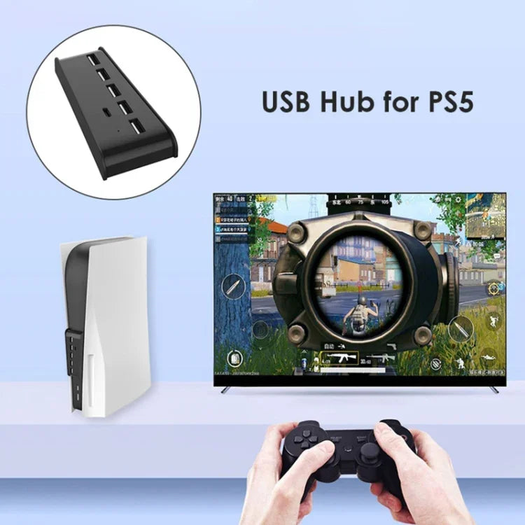 KJH P5-008 6-in-1 USB-Splitter-Expander-Hub-Adapter für PS5, KJH P5-008