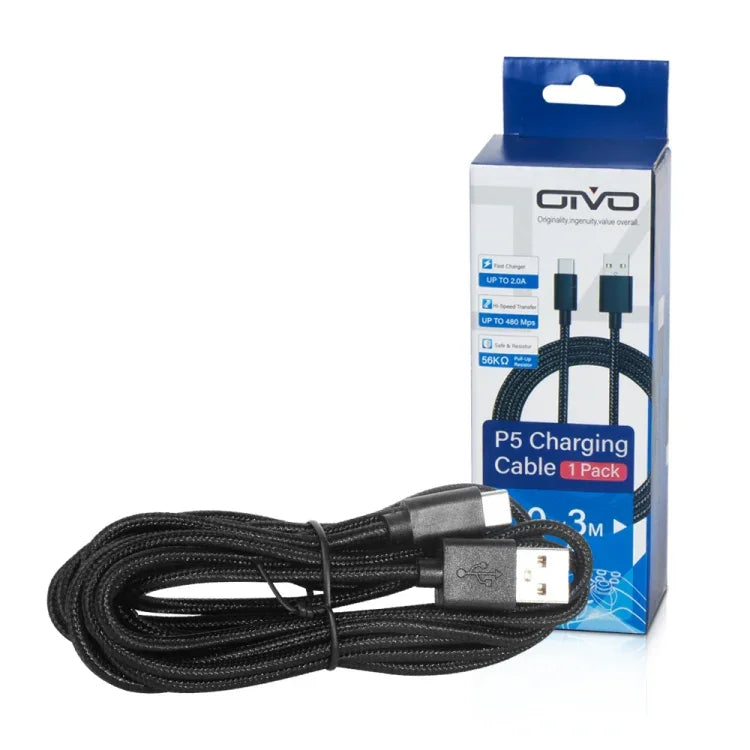 OIVO IV-P5229 3m 1A USB Typ-C Lade- und Datenkabel für PS5 / Switch Pro / Xbox Series, IV-P5229