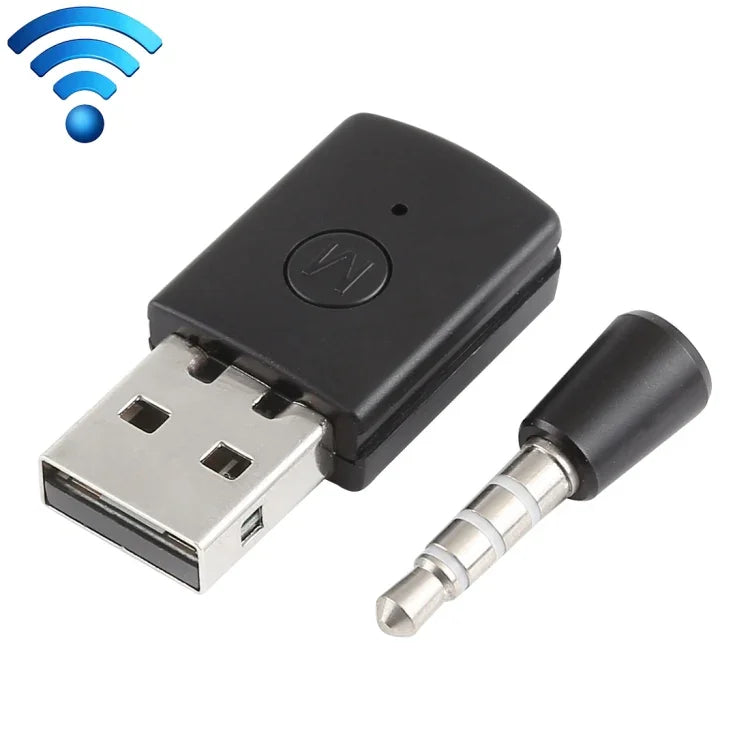 Bluetooth-Adapter-Dongle mit 3,5-mm-Klinkenstecker und USB-Anschluss für Sony PlayStation PS4, für PS4