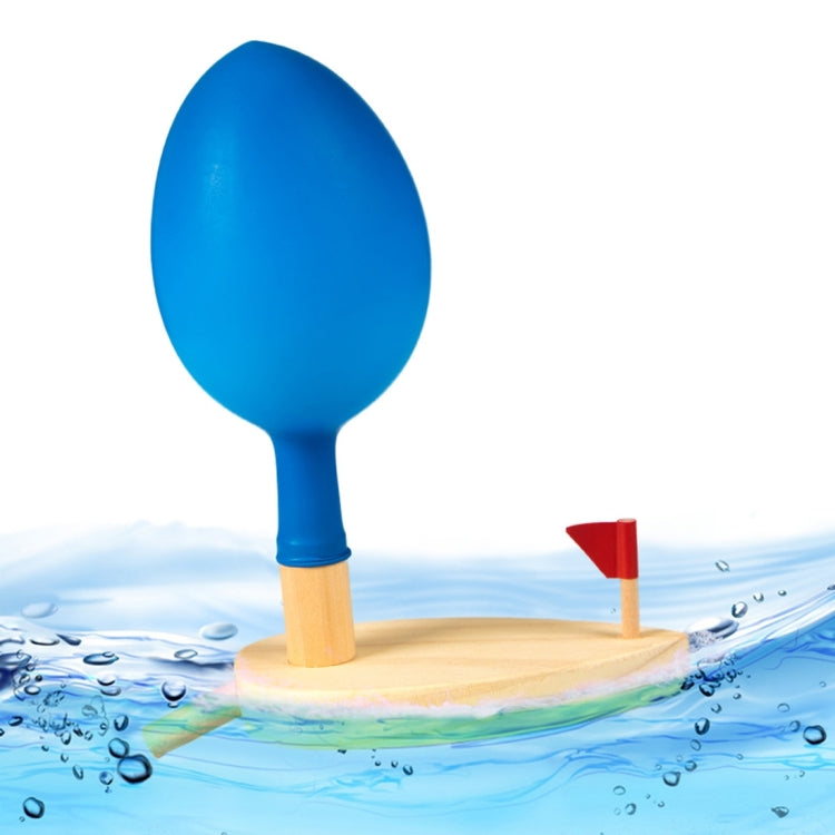 Babys Spielzeug Holzballonboot ballonbetriebenes Boot Kind Holz-Badespielzeug, Holzballonboot