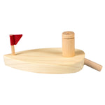 Babys Spielzeug Holzballonboot ballonbetriebenes Boot Kind Holz-Badespielzeug, Holzballonboot