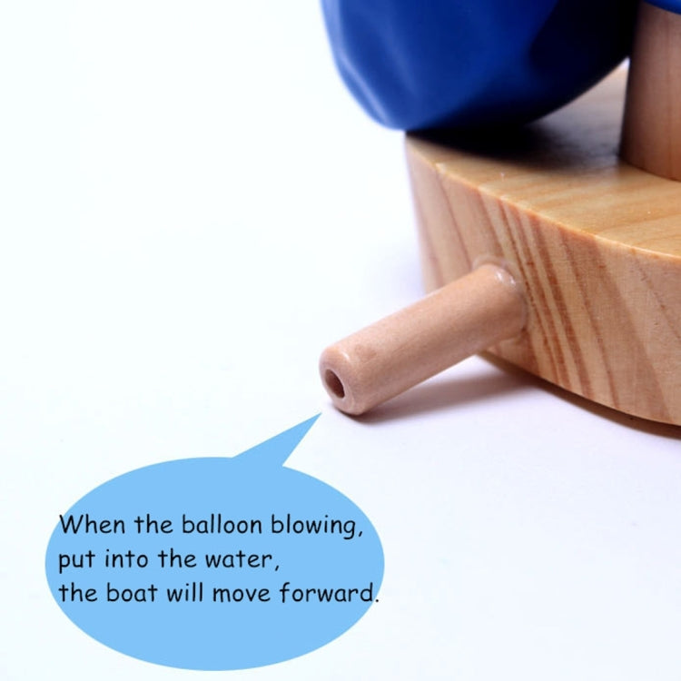 Babys Spielzeug Holzballonboot ballonbetriebenes Boot Kind Holz-Badespielzeug, Holzballonboot