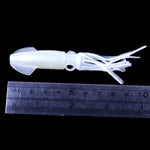 HENGJIA 5 STÜCK Tintenfische Plastik Weichköder Künstliche Angelköder Bionischer Angelköder, Länge: 9 cm, Leuchtend, Bunte Röhre
