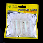 HENGJIA 5 STÜCK Tintenfische Plastik Weichköder Künstliche Angelköder Bionischer Angelköder, Länge: 9 cm, Leuchtend, Bunte Röhre