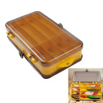 Tragbare Köderbox für den Außenbereich, transparente doppelseitige Aufbewahrungsbox aus Kunststoff, Größe: 18 x 10 x 5 cm