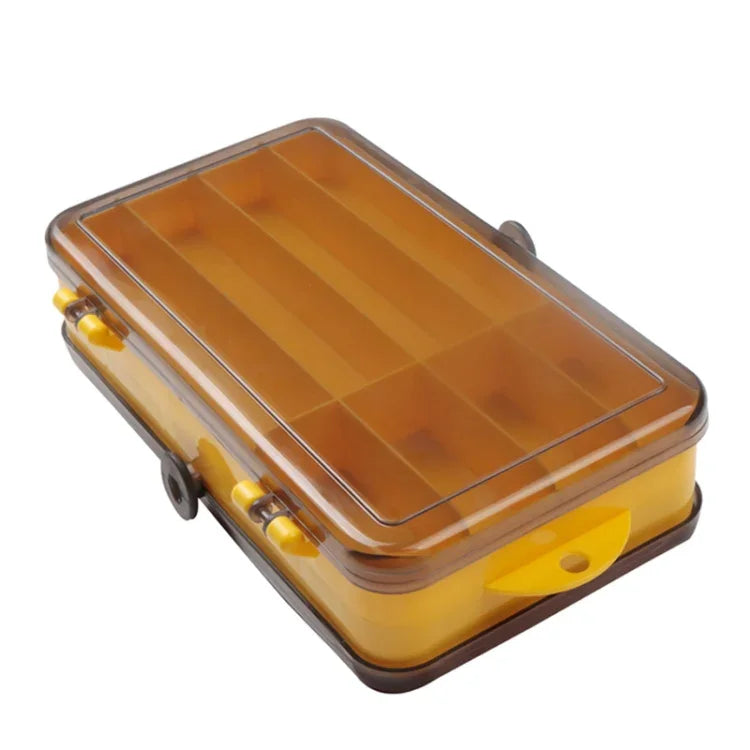 Tragbare Köderbox für den Außenbereich, transparente doppelseitige Aufbewahrungsbox aus Kunststoff, Größe: 18 x 10 x 5 cm