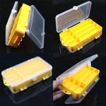 Tragbare Köderbox für den Außenbereich, transparente doppelseitige Aufbewahrungsbox aus Kunststoff, Größe: 18 x 10 x 5 cm
