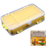 Tragbare Köderbox für den Außenbereich, transparente doppelseitige Aufbewahrungsbox aus Kunststoff, Größe: 18 x 10 x 5 cm