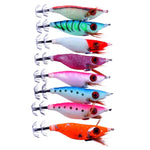 HENGJIA HENG JIA SJ011 8 in 1 10 cm nachleuchtende Kunststoff-Hardbaits Tintenfisch-Angelköder-Set Angelzubehör, zufällige Farblieferung