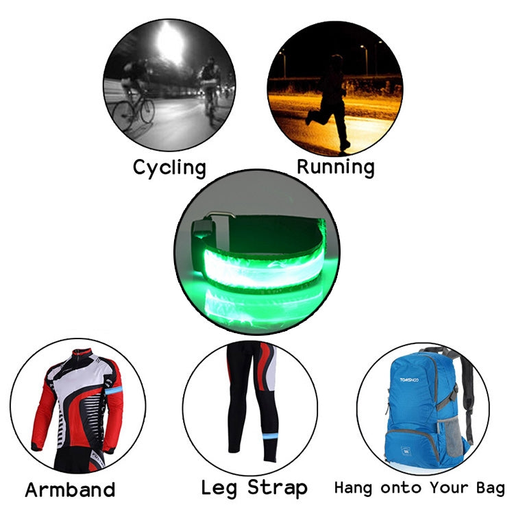 LED Blitz Sicherheitsreflektierendes Nylon Licht Wiederaufladbares Sport Handgelenkband, Wiederaufladbar Rot, Wiederaufladbar Gelb, Wiederaufladbar Grün, Wiederaufladbar Blau