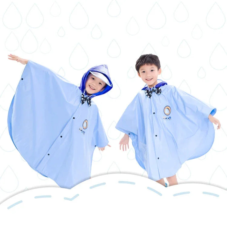 Alter Über 3 Kinder Britischer Stil Cartoon Wiederverwendbarer Umhang Regenmantel Hoodies, Größe: XXL