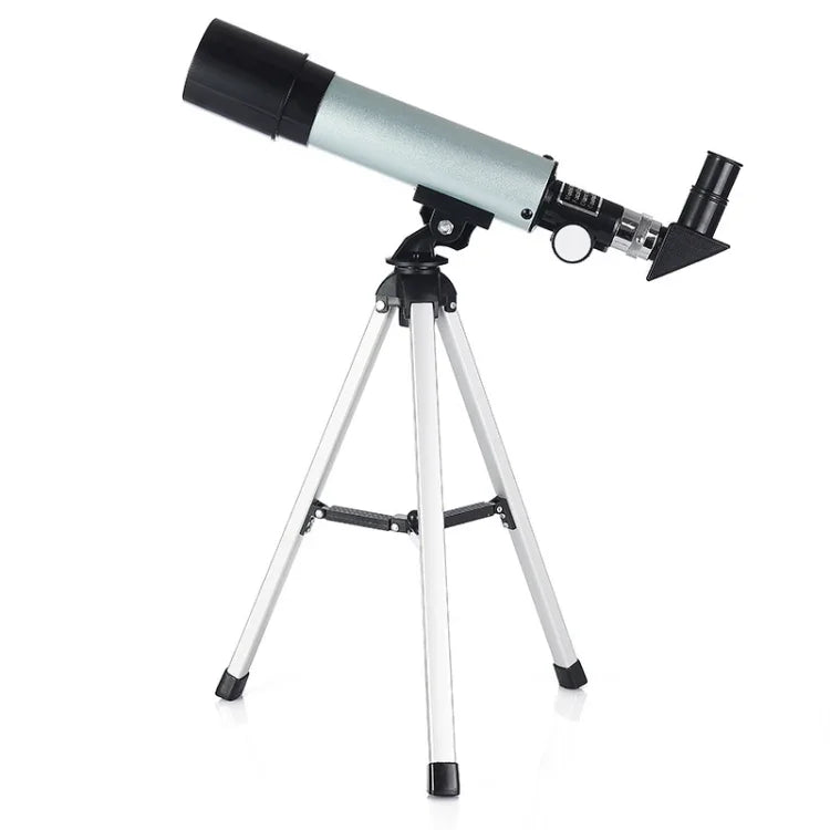 F36050 Tragbares professionelles hochauflösendes astronomisches Teleskop-Spektiv mit Aluminiumstativ (Silber), F36050