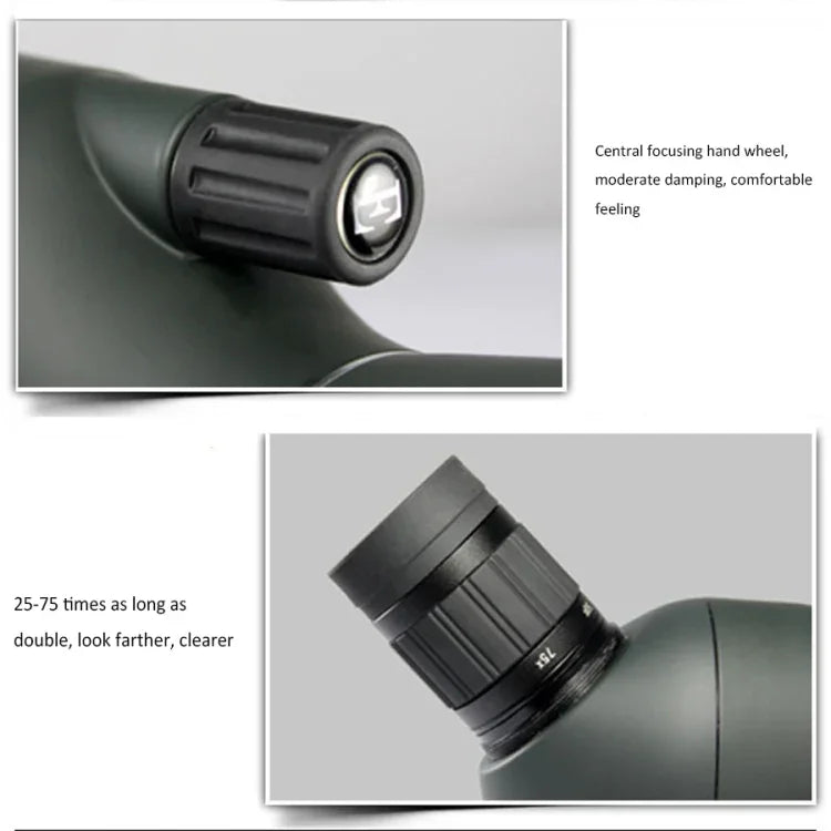 Maifeng 25-75x70 Professionelles hochauflösendes Outdoor-Zoom-Monokular Astronomisches Teleskop, 75x70