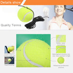 Tennis-Trainer-Set Rückprall-Basis Selbstlern-Übungs-Trainingsgerät Sportübung mit Ball für Anfänger, Zufällige Farblieferung, Tennis-Trainer