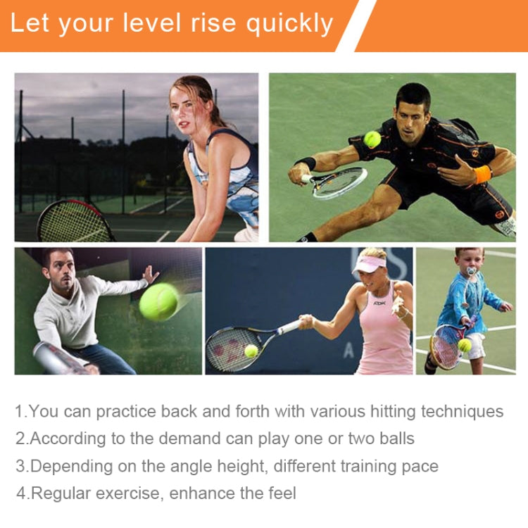 Tennis-Trainer-Set Rückprall-Basis Selbstlern-Übungs-Trainingsgerät Sportübung mit Ball für Anfänger, Zufällige Farblieferung, Tennis-Trainer