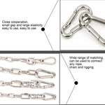 M12 Karabinerhaken aus Edelstahl, Federhaken, Multifunktionswerkzeug, Bergsteiger-Schnalle, Schloss, Campinghaken, Seil, Innendurchmesser: 11,73 mm, M12