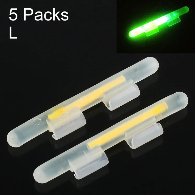 5er-Pack OCEAN SUN Clip-On-Leuchtpose Nachtangel-Leuchtstab, L, passend für Rutenspitze 2,7-3,2mm, Clip-On, L