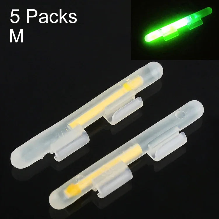 5 Pack OCEAN SUN Clip-On Leuchtschwimmer Nachtangeln Leuchtstab, M, passend für Rutenspitze 2.0-2.6mm, Clip-On, M