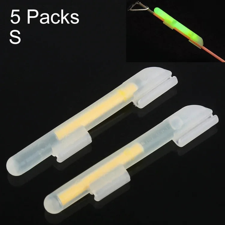 5er-Pack OCEAN SUN Clip-On Leuchtpose Nachtangeln Knicklicht, S, für Rutenspitzen 1,5-1,9mm, zum Anklippen, S