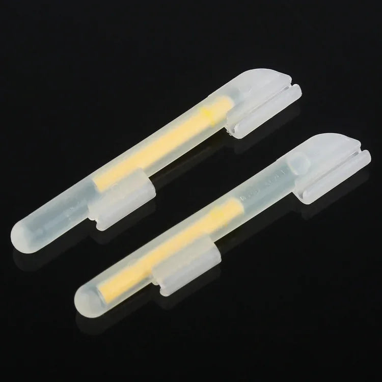 5er-Pack OCEAN SUN Clip-On Leuchtpose Nachtangeln Knicklicht, S, für Rutenspitzen 1,5-1,9mm, zum Anklippen, S