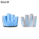Halbfinger-Yogahandschuhe Anti-Rutsch Sport Fitness Handflächenschutz, Größe: M, Handflächenumfang: 18cm, Größe: M