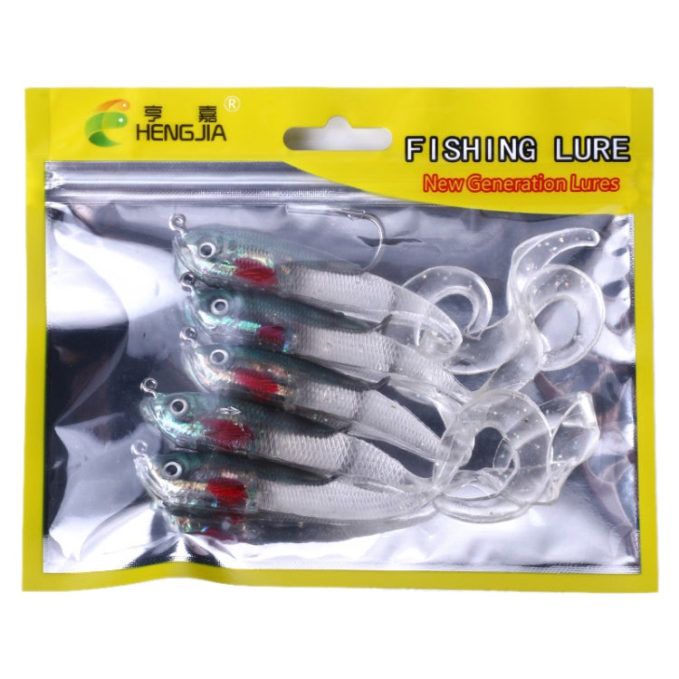 HENGJIA SO050-1 5 Stück 11cm/16g Luya Angelköder Angelausrüstung Wolfsbarsch Weichköder mit Haken, SO050-5, SO050-4, SO050-2, SO050-1