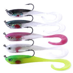 HENGJIA SO050-1 5 Stück 11cm/16g Luya Angelköder Angelausrüstung Wolfsbarsch Weichköder mit Haken, SO050-5, SO050-4, SO050-2, SO050-1
