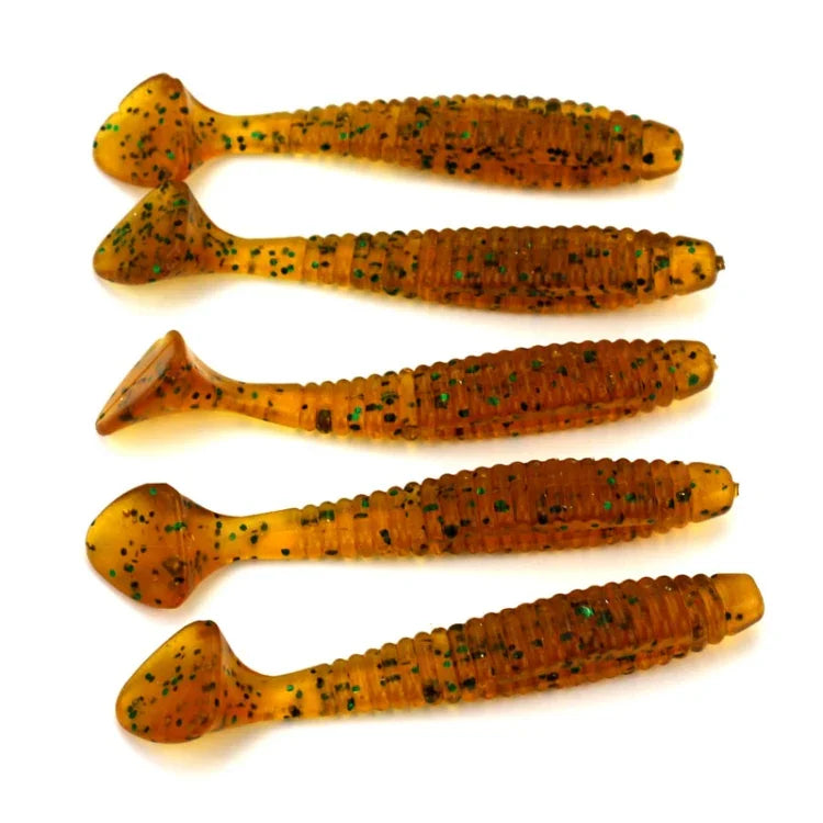 HENGJIA SO0205P 5 STÜCK 8cm/5g Schraubschwanz Weichköder Künstliche Köder, SO0205P