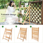 Bamboo 3-Tier Hanging Plant Stand Planter Shelves Flower Pot Storage Rack Folding Display Shelving Plants Shelf, Width: 70cm, 3-Tier Width: 70cm(Apricot), 3-Tier Width: 70cm(Green), 3-Tier Width: 70cm(White)
