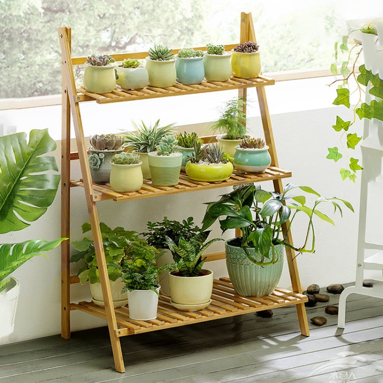 Bambus 3-stufiger hängender Pflanzenständer Pflanzgefäß Regale Blumentopf Aufbewahrungsregal Klappbares Ausstellungsregal Pflanzenregal, Breite: 70cm, 3-stufig Breite: 70cm(Grün), 3-stufig Breite: 70cm(Weiß), 3-stufig Breite: 70cm(Apricot)