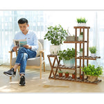 Holz Pflanzen Blumen Displayständer Holztopf Regal Aufbewahrungsregal, ohne Rollen