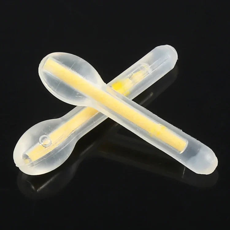 10er-Pack Glühbirnenform Leuchtender Schwimmer Nachtangellichtstick, Sichtweite: 30m, Größe: 3,0 x 25mm, Glühbirnenform, Sichtweite: 30m