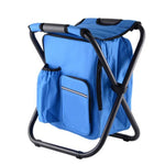 Tragbarer Klappbarer Campingstuhl für Draußen, Leichter Angel-Strandstuhl, Klappstuhl mit Edelstahlrohren und Kühltasche, Klappstuhl aus Edelstahl (Schwarz), Klappstuhl aus Edelstahl (Grün), Klappstuhl aus Edelstahl (Blau)