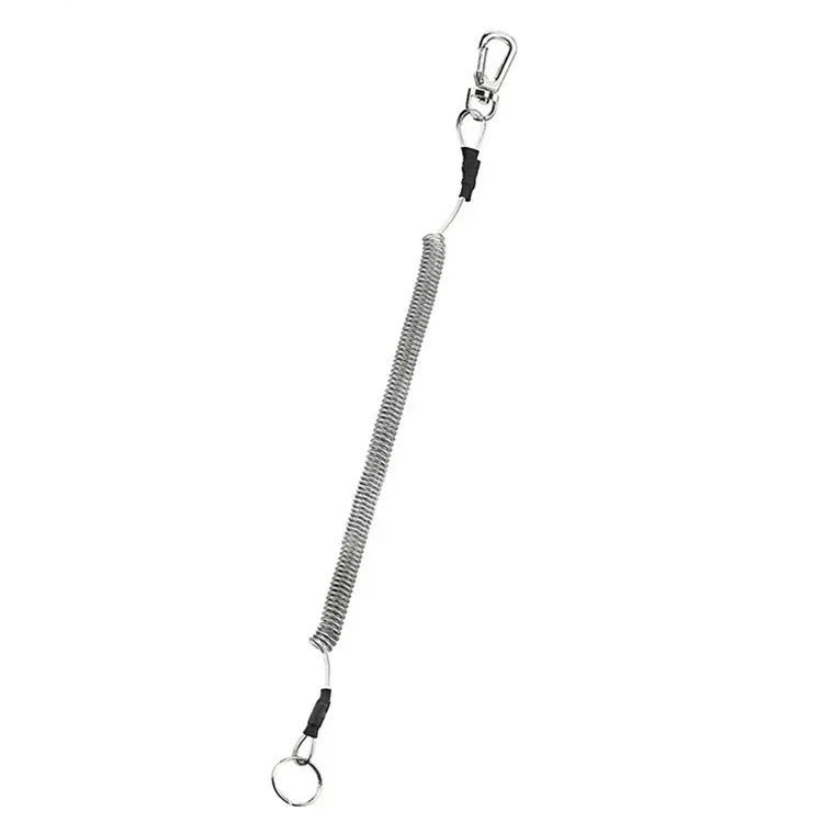 Outdoor Multifunktionaler Anti-Verlust Schlüsselanhänger TPU Spiralkabel, Länge: 32 cm, Anti-Verlust Schlüsselanhänger (Grau), Anti-Verlust Schlüsselanhänger (Grün)