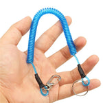 Outdoor Multifunktionaler Anti-Verlust Schlüsselanhänger TPU Spiralkabel, Länge: 32 cm, Anti-Verlust Schlüsselanhänger (Grau), Anti-Verlust Schlüsselanhänger (Grün)