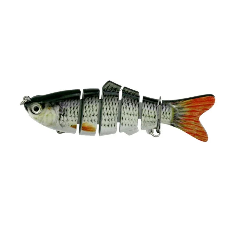 HENGJIA JM020 10cm 18g Mehrteilige Hardbaits aus Kunststoff Künstliche Angelköder mit Drillingshaken, zufällige Farbauswahl, JM020 10cm