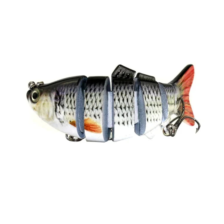 HENGJIA JM020 10cm 18g Multi-section Plastic Hard Baits Artificial Fishing Lures with Treble Hook, Random Color Delivery, JM020 10cm