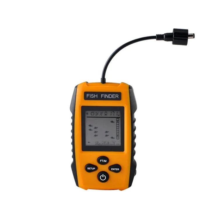 Tragbarer Kabelgebundener Fischfinder mit Sonarsensor Wandler und LCD-Anzeige, Fischfinder