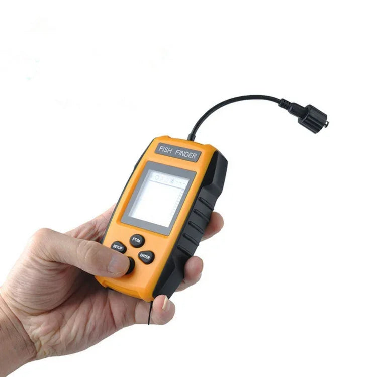 Tragbarer Kabelgebundener Fischfinder mit Sonarsensor Wandler und LCD-Anzeige, Fischfinder