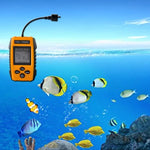Tragbarer Kabelgebundener Fischfinder mit Sonarsensor Wandler und LCD-Anzeige, Fischfinder