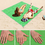 Sandfreie Matte, leicht, faltbar, für Outdoor-Picknick, Camping, Kissen, Strandmatte, Größe: 2x1,5m, 2 x 1,5m(Pink), 2 x 1,5m(Grün), 2 x 1,5m(Blau)