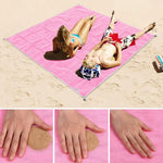 Sandfreie Matte, leicht, faltbar, Picknickdecke für draußen, Campingkissen, Strandmatte, Größe: 2x2m, 2 x 2m (Pink), 2 x 2m (Grün), 200x200m Blau