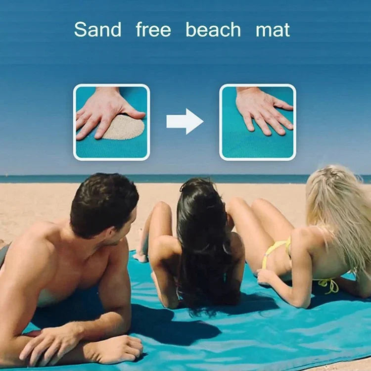 Sandfreie Matte, leicht, faltbar, Picknickdecke für draußen, Campingkissen, Strandmatte, Größe: 2x2m, 2 x 2m (Pink), 2 x 2m (Grün), 200x200m Blau